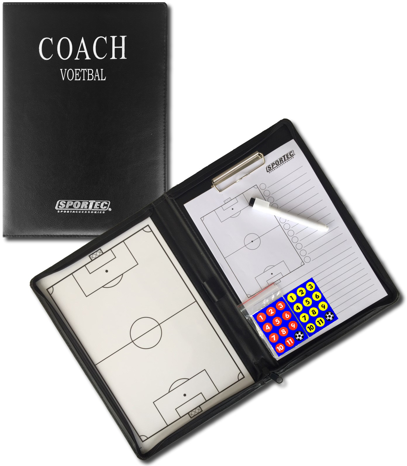 Magnetisch coachmap met omslag voetbal